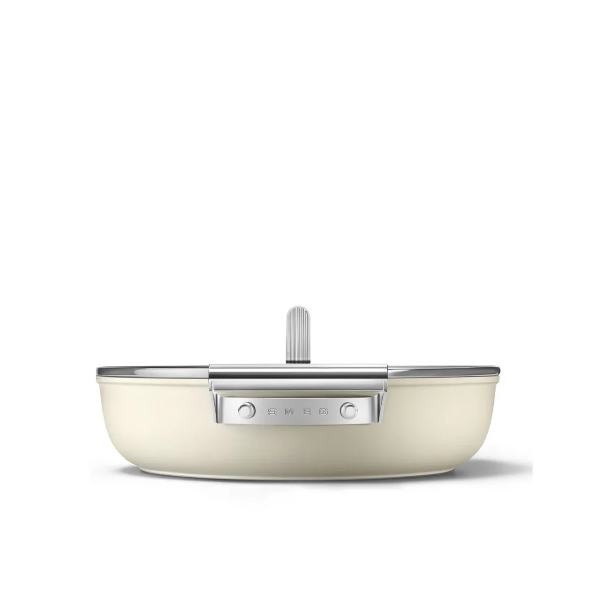 Smeg Tegame antiaderente panna + coperchio "50's Style" D28 cm - immagine 5