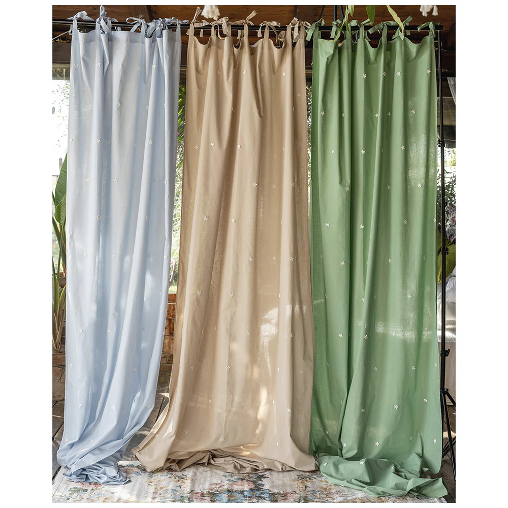 L'Atelier 17 Tenda in cotone con margherite "Tina" 140x290 cm - immagine 3