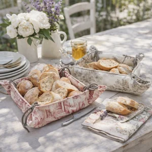 Cestino Pane Imbottito Toile De Jouy